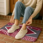 personalized-washington-state-cougars-football-crest-crimson-black-doormat-best-selling.webp