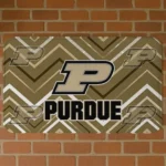 Purdue Boilermakers Chevron Geometrics Gold Doormat