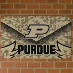 Purdue Boilermakers Layered Lines Gold Doormat
