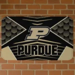 Purdue Boilermakers Techno Camo Gold Black Doormat