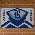 Rice Owls Ninja Mesh Navy Blue Doormat