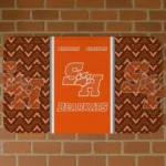 Sam Houston Bearkats Chevron Stack Orange Doormat
