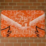 Sam Houston Bearkats Layered Lines Orange Doormat