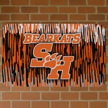 Sam Houston Bearkats Vertical Flow Orange Doormat
