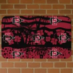 San Diego State Aztecs Palm Silhouette Red Black Doormat