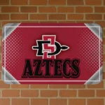 San Diego State Aztecs Silver Halftone Red Doormat