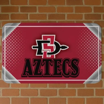 San Diego State Aztecs Silver Halftone Red Doormat