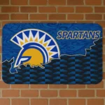 San Jose State Spartans Tribal Detailing Blue Black Doormat