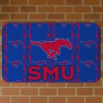 SMU Mustangs Bolt Row Blue Doormat