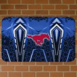 SMU Mustangs Graphic Stripes Blue Doormat
