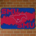 SMU Mustangs Plate Rip Blue Doormat