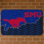 smu-mustangs-tribal-detailing-blue-black-doormat-best-selling.webp