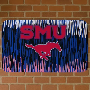 SMU Mustangs Vertical Flow Blue Doormat