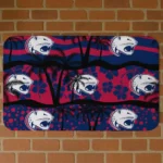 South Alabama Jaguars Palm Silhouette Blue Black Doormat