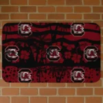 South Carolina Gamecocks Palm Silhouette Garnet Black Doormat