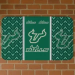 South Florida Bulls Chevron Stack Green Doormat