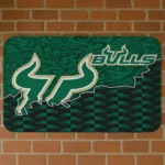 South Florida Bulls Tribal Detailing Green Black Doormat