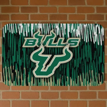 South Florida Bulls Vertical Flow Green Doormat