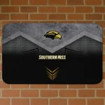 Southern Miss Golden Eagles Chevron Points Black Doormat