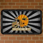 Southern Miss Golden Eagles Helmet Centerpiece Black Doormat