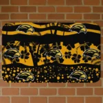 Southern Miss Golden Eagles Palm Silhouette Black Doormat