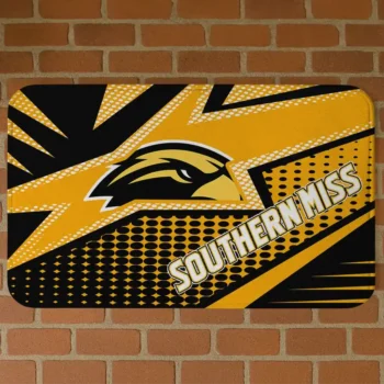 Southern Miss Golden Eagles Sharp Flash Black Doormat
