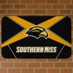 Southern Miss Golden Eagles Techno Camo Black Doormat