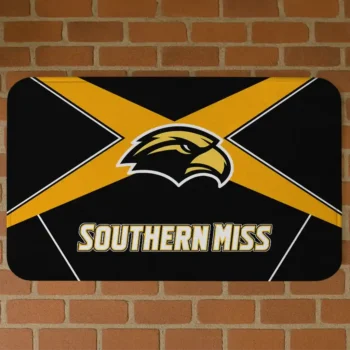 Southern Miss Golden Eagles Techno Camo Black Doormat
