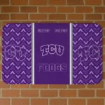 TCU Horned Frogs Chevron Stack Purple Doormat