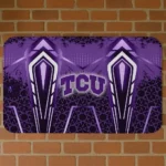 TCU Horned Frogs Graphic Stripes Purple Doormat