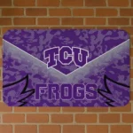 TCU Horned Frogs Layered Lines Purple Doormat