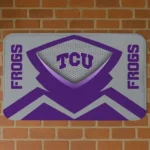 TCU Horned Frogs Ninja Mesh Purple Doormat