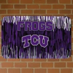 TCU Horned Frogs Vertical Flow Purple Doormat