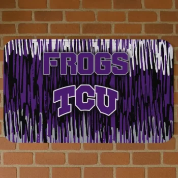 TCU Horned Frogs Vertical Flow Purple Doormat