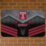 Temple Owls Chevron Points Red Black Doormat