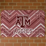 Texas A&M Aggies Chevron Geometrics Maroon Doormat
