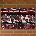 Texas A&M Aggies Palm Silhouette Maroon Black Doormat