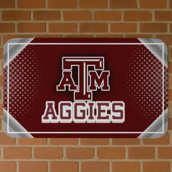 Texas A&M Aggies Silver Halftone Maroon Doormat