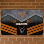 Texas Longhorns Chevron Points Orange Black Doormat
