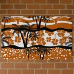 Texas Longhorns Palm Silhouette Orange Black Doormat