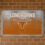 Texas Longhorns Pixel Blur Orange Doormat