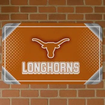 Texas Longhorns Silver Halftone Orange Doormat