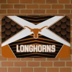 Texas Longhorns Techno Camo Orange Black Doormat