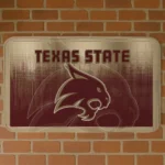 Texas State Bobcats Pixel Blur Maroon Doormat
