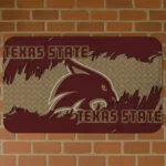 Texas State Bobcats Plate Rip Maroon Doormat