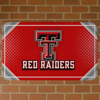 Texas Tech Red Raiders Silver Halftone Red Doormat