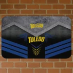 Toledo Rockets Chevron Points Blue Black Doormat