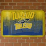 Toledo Rockets Pixel Blur Blue Doormat