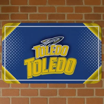 Toledo Rockets Silver Halftone Blue Doormat