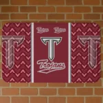 Troy Trojans Chevron Stack Red Doormat